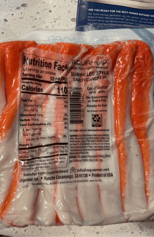 Aquamar Surimi Leg Style