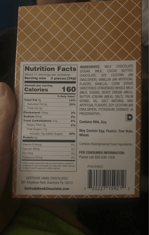 Gertrude Hawk Chocolates Milk Chocolate Caramel Smidgens