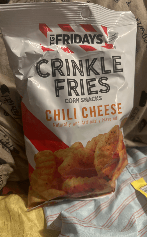 Tgi Fridays Crinkle Fries Corn Snacks Chili Cheese Flavor