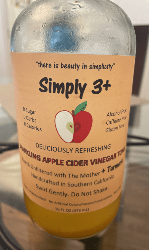 Simply 3+ Sparkling Apple Cider Vinegar Tonic + Turmeric