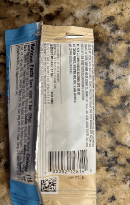 Clif Bar Minis Snack-Size White Chocolate Macadamia Nut Energy Bar