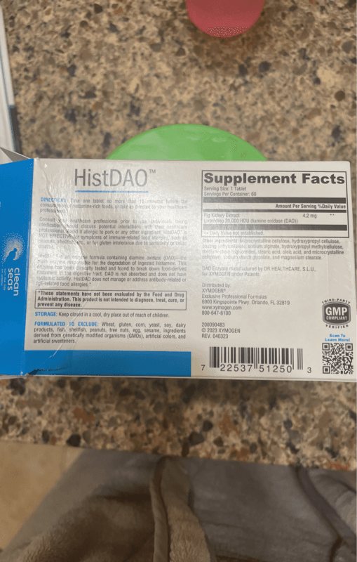 Xymogen Histdao Dietary Supplement