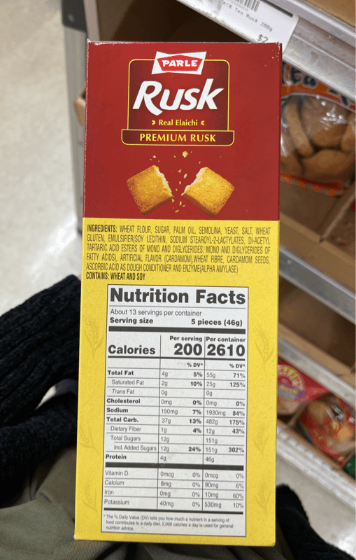 Parle Rusk Real Elaichi Premium Rusk Bread Toast
