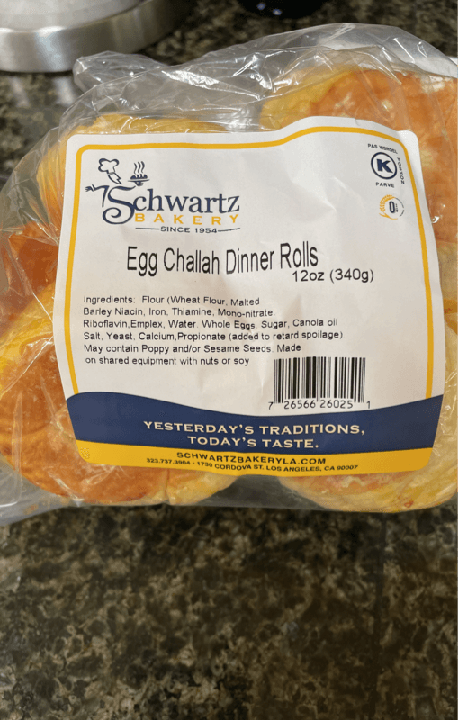 Schwartz Bakery Egg Challah Dinner Rolls