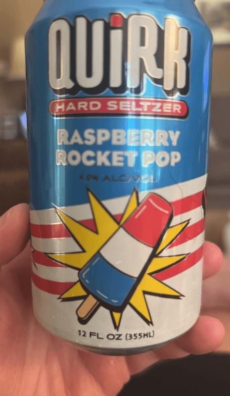 Quirk Raspberry Rocket Pop Hard Seltzer