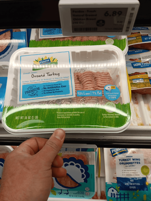 Perdue Harvestland Ground Turkey 93% Lean 7% Fat