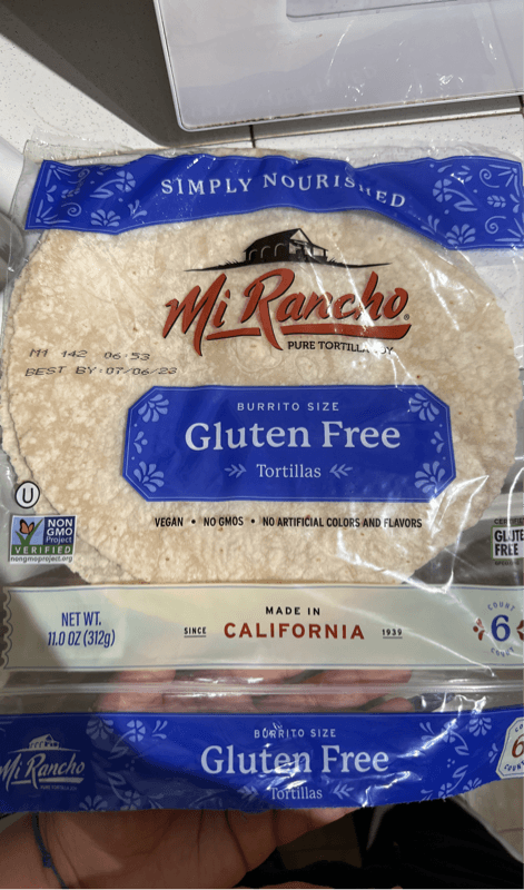 Mi Rancho Gluten Free Burrito Size Tortillas