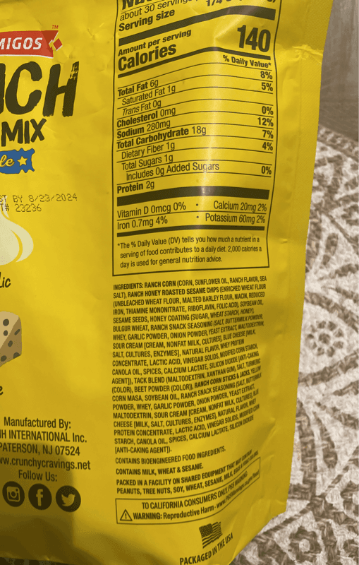 Three Amigos Homestyle Ranch Snack Mix