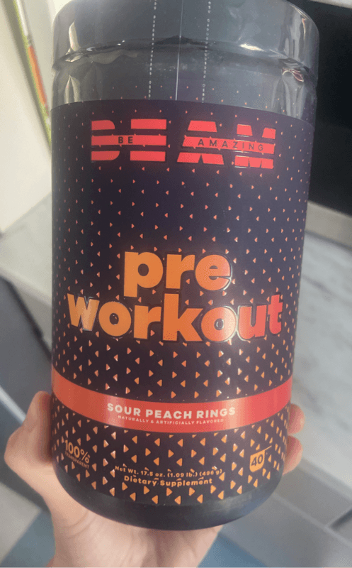 Beam Be Amazing Sour Peach Rings Pre Workout