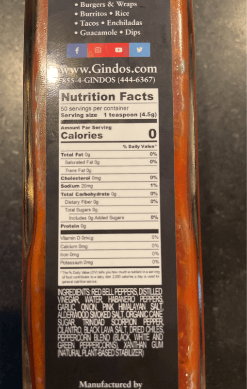 Gindo’S Smoked Garlic Cilantro Hot Sauce