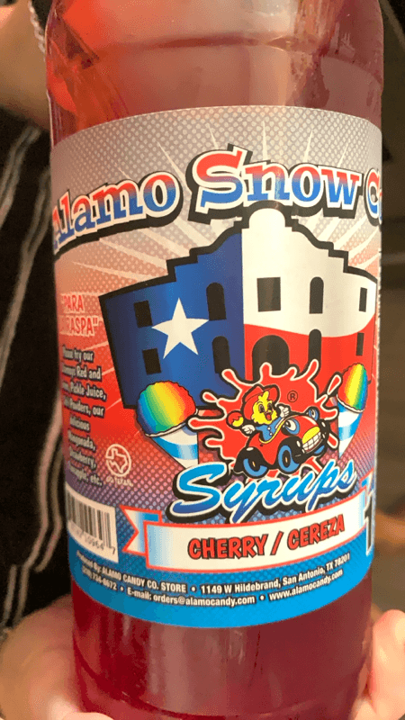 Alamo Snowcone Cherry Syrups