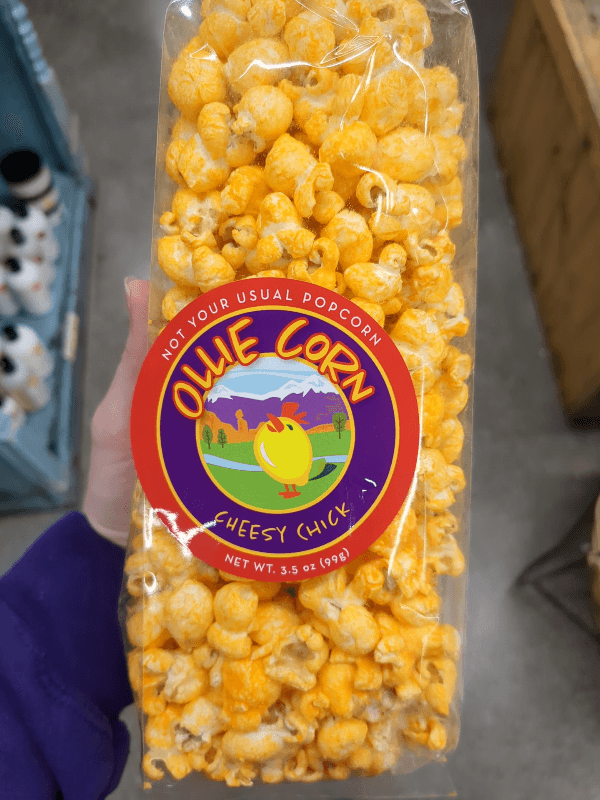 Ollie Corn Cheesy Chick Cheddar Cheese Popcorn