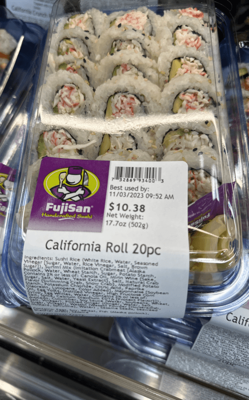 Fujisan Handcrafted Sushi California Roll
