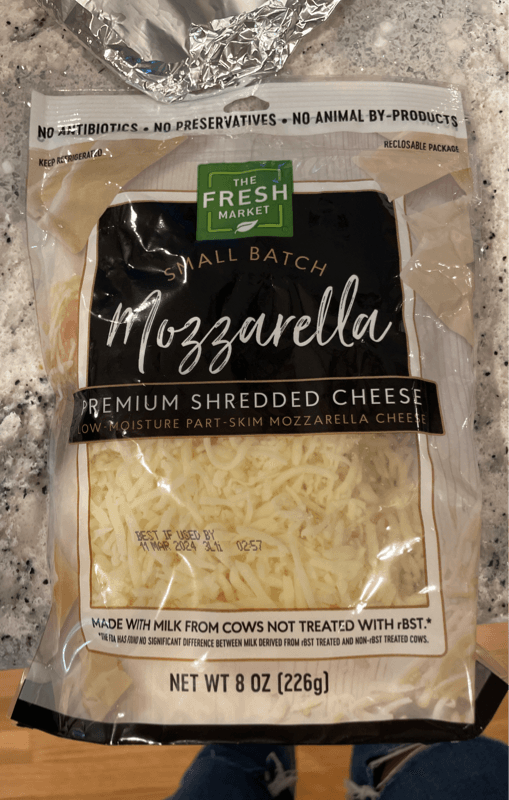 The Fresh Market Small Batch Premium Shredded Mozzarella Cheese