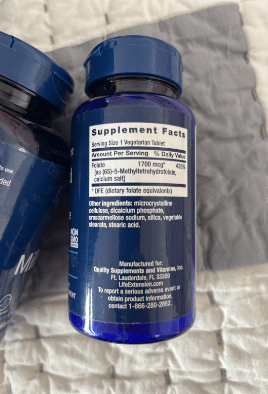 Life Extension Optimized Folate L-Methylfolate, 100 Vegetarian