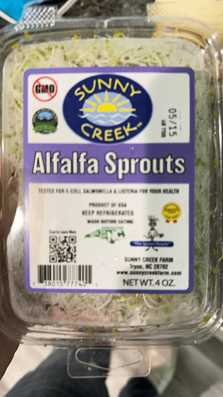 Sunny Creek Alfalfa Sprouts
