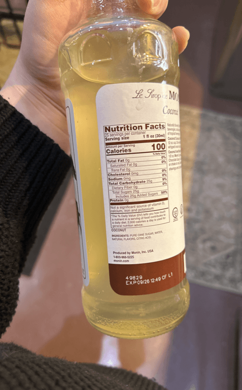 Monin Coconut Premium Gourmet Syrup