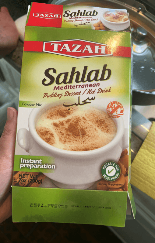 Tazah Sahlab Mediterranean Pudding Dessert / Hot Drink Powder Mix