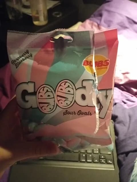 Bubs Godis Goody Sour Ovals Raspberry Blueberry