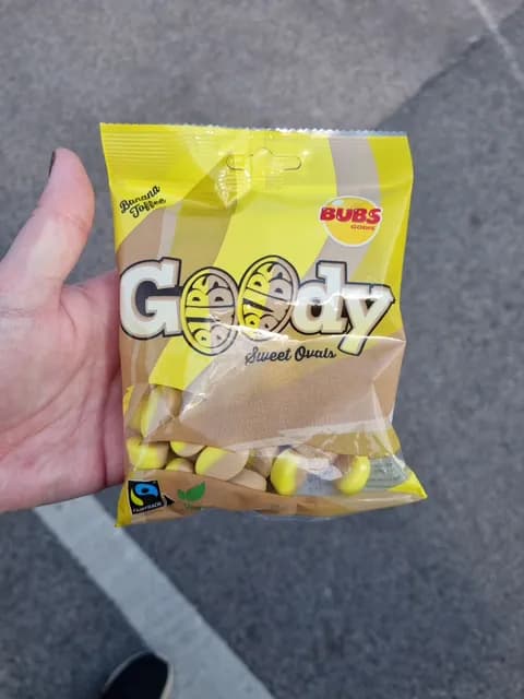 Bubs Godis Goody Banana Toffee Sweet Ovals Foam Candy