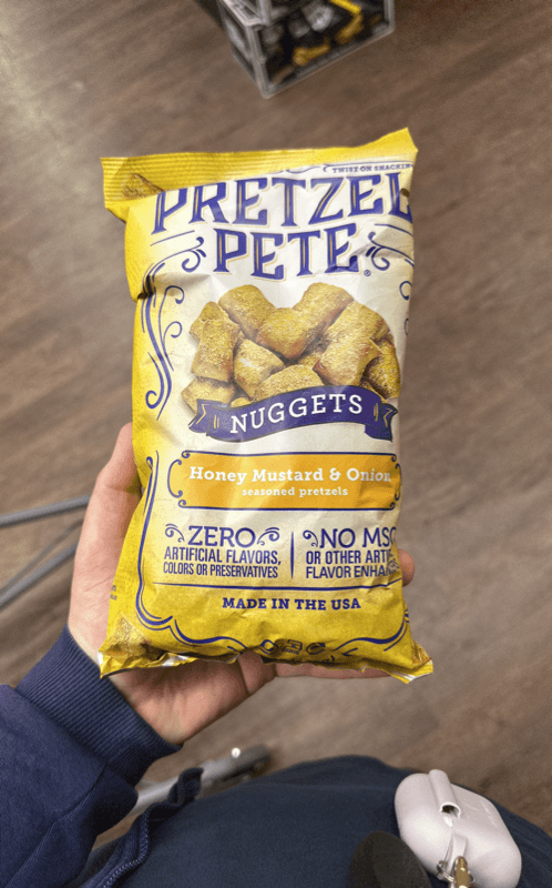 Pretzel Pete Honey Mustard & Onion Seasoned Pretzel Nuggets