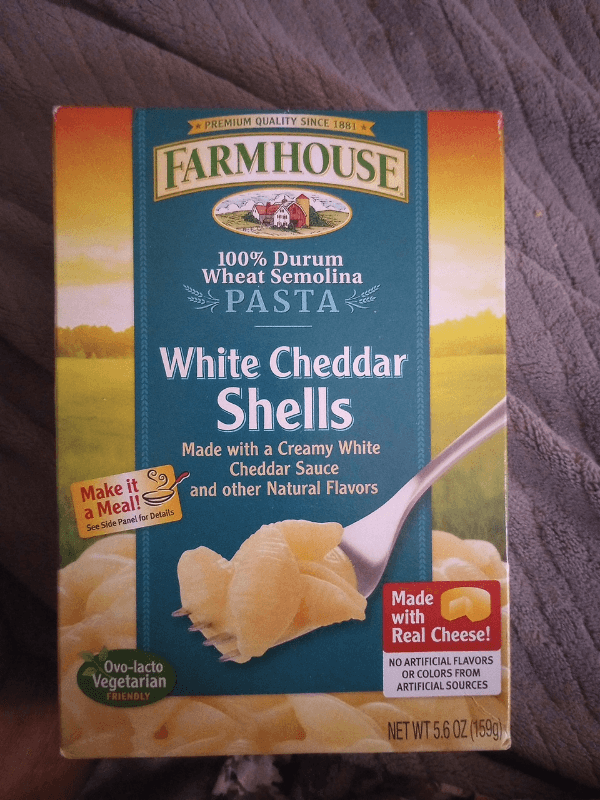 Farmhouse White Cheddar Shells Pasta