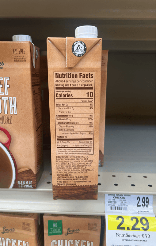 Lowes Beef Broth