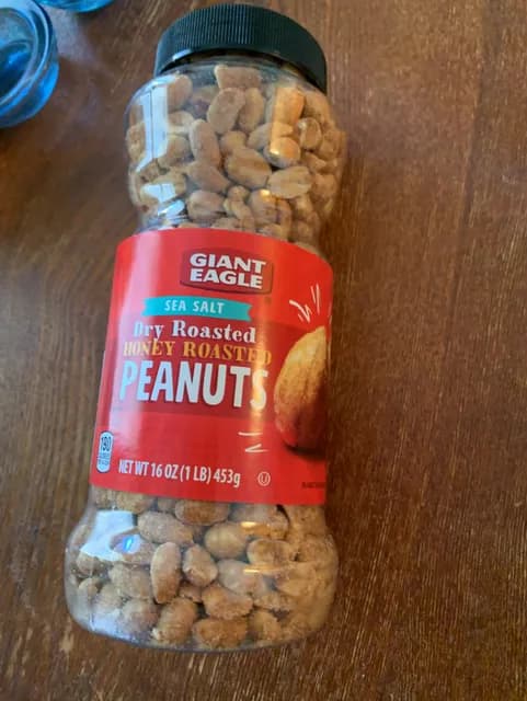 Giant Eagle Dry Honey Roasted Peanuts With Sea Salt