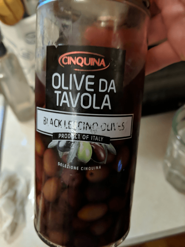 Cinquina Olive De Tavola Black Leccino Olives