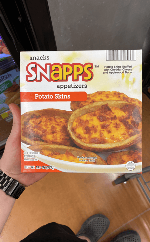 Snapps Potato Skins Stuffed With Cheddar Cheese And Applewood Bacon