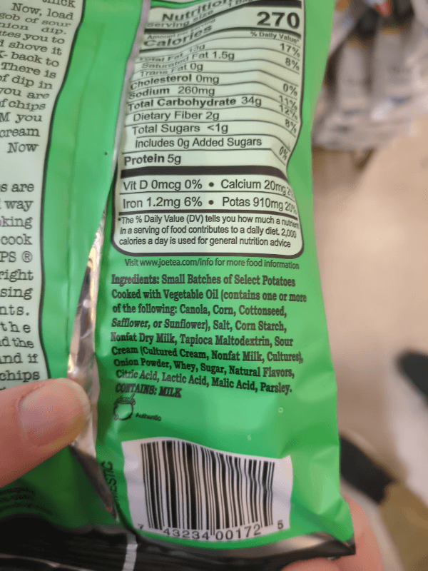Joe Chips Sour Cream & Toasted Onion Retro Potato Chips
