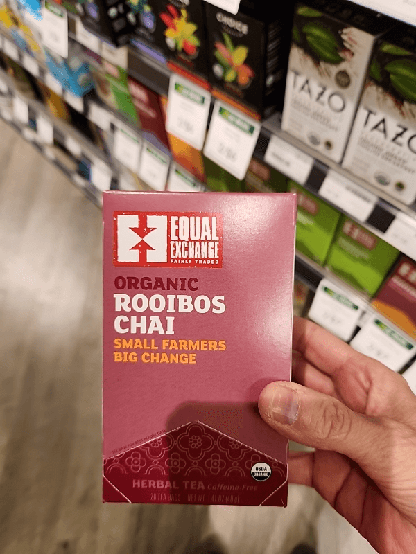 Equal Exchange Fairly Traded Organic Rooibos Chai Small Farmers Big Change Herbal Tea