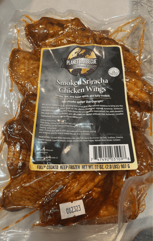 Planet Barbecue Smoked Sriracha Chicken Wings