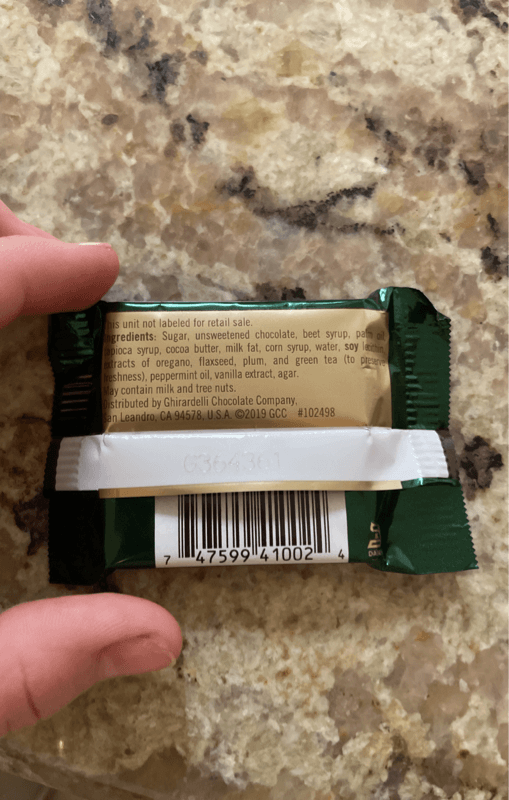 Ghirardelli Chocolate Squares, Dark Chocolate & Mint Flavored