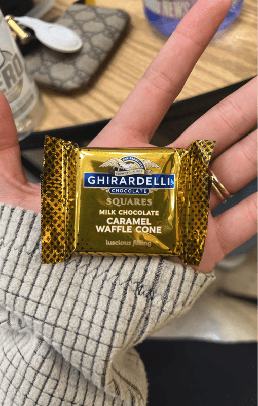 Ghirardellii Caramel Waffle Cone Milk Chocolate Squares