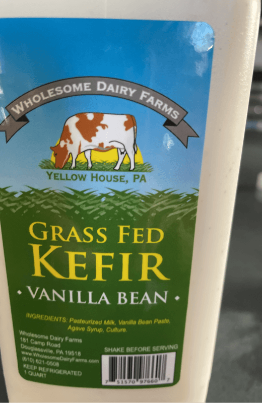 Wholesome Dairy Farms Grass Fed Kefir Vanilla Bean
