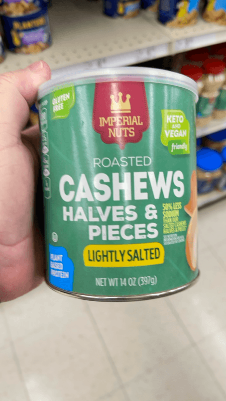 Imperial Nuts Roasted Cashews Halves & Pieces Lightly Salted