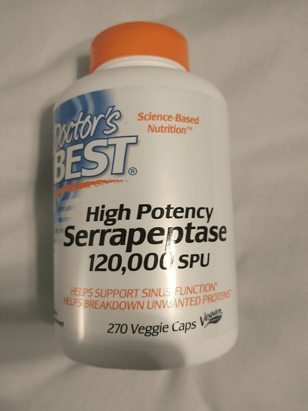 Doctor'S Best High Potency Serrapeptase 120,000 Spu Dietary Supplement, 270 Veggie Caps