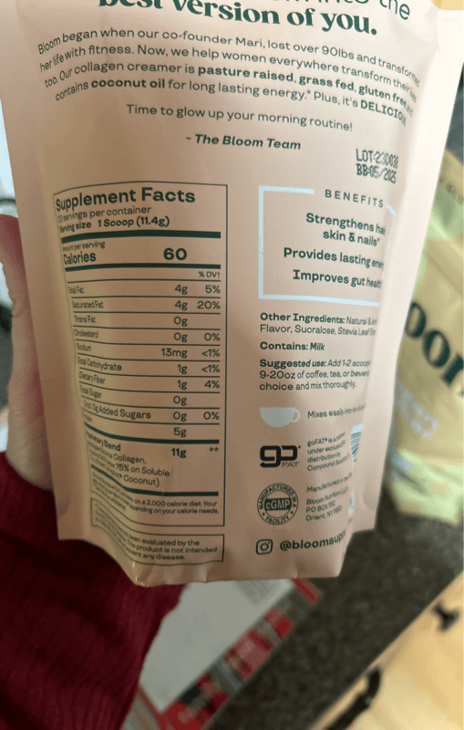 Bloom Cinnamon Bun Collagen Creamer
