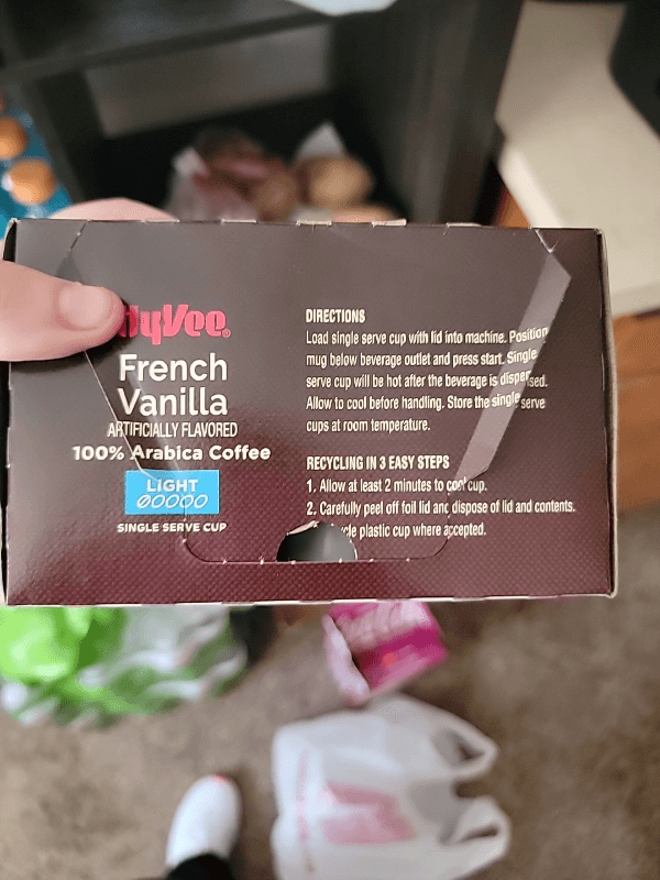 Hyvee French Vanilla Flavored 100% Arabica Coffee Single Serve