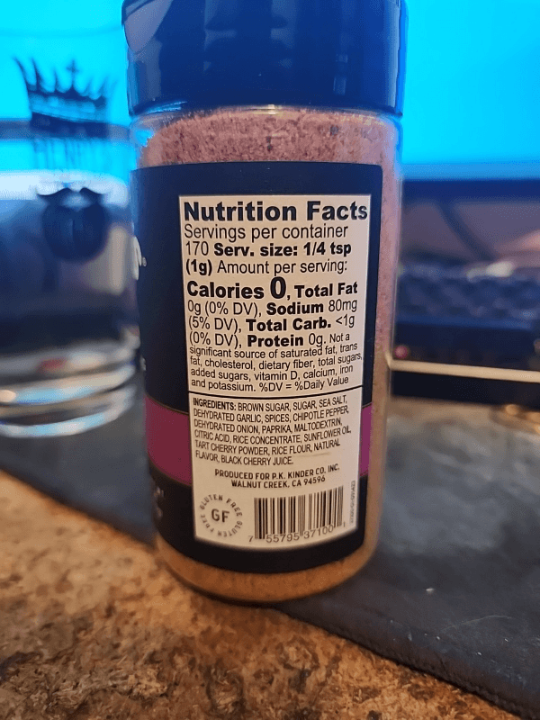 Kinder'S Black Cherry Chipotle Rub & Seasoning