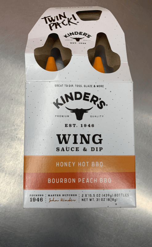 Kinder'S Honey Hot Bbq & Bourbon Peach Bbq Wing Sauce & Dip Twin