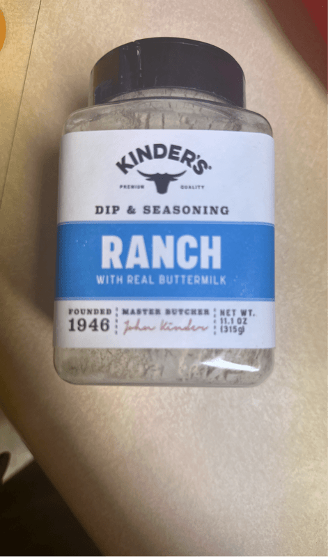 Kinder'S Ranch Dip & Seasoning With Real Buttermilk