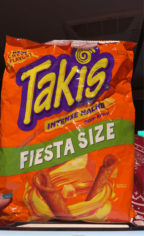 Takis Intense Nacho Non-Spicy Fiesta Size Cheesy Flavor Chips