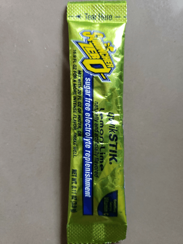 Sqwincher Zero Qwik Stik Lemon-Lime Sugar Free Electrolyte Replenishment