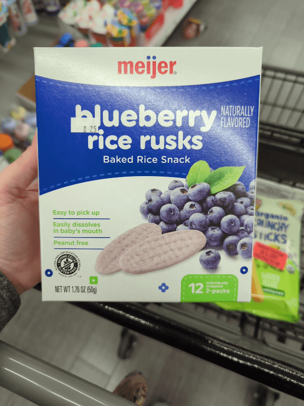 Meijer Blueberry Rice Rusks Baked Rice Snack
