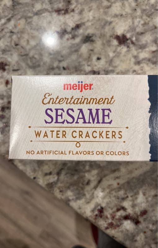 Meijer Entertainment Sesame Water Crackers