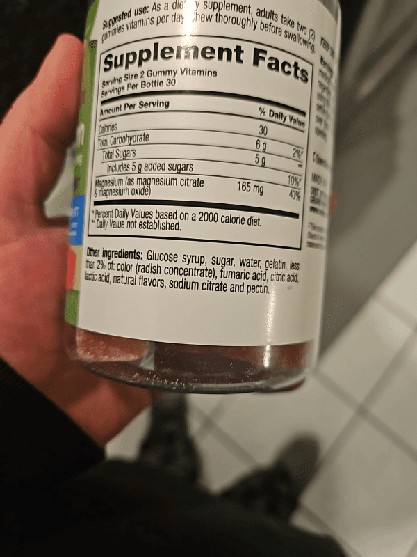 Meijer Magnesium Gummies Natural Citrus Flavor 60 Gummies