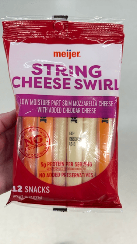 Meijer String Cheese Swirl 12 Snacks