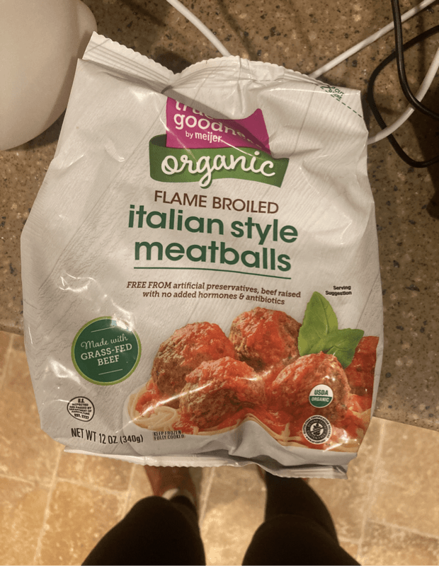 True Goodness By Meijer Organic Flame Broiled Italian Style Meatballs